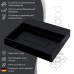 Раковина накладная прямоугольная, Uperwood Tanos Quartz 50 см, черная, "космос"