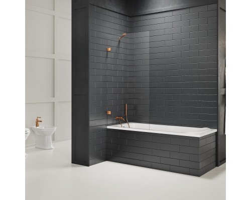 Шторка для ванны NEW TRENDY AVEXA COPPER BRUSHED 100x150 брашированная медь