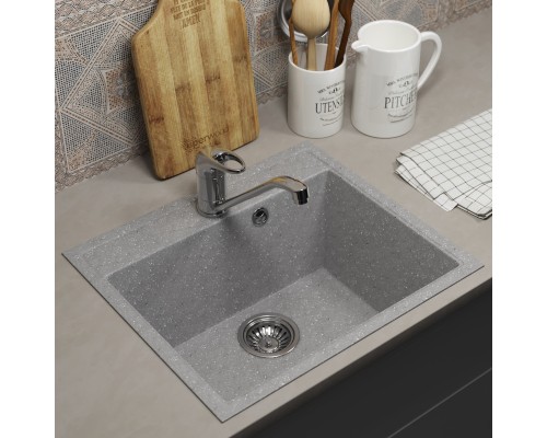 Кухонная мойка из искусственного камня Uperwood ECON UPD-408-003, серая матовая