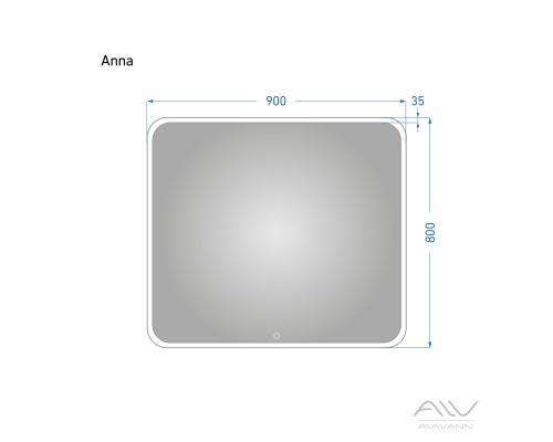 Зеркало Alavann Anna 90 с подсветкой