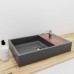 Раковина накладная бетонная Uperwood Piter 60х40х12 см, прямоугольная, графит