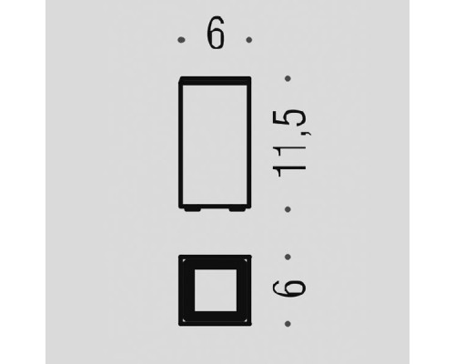 Настольный стакан Colombo Look цвет хром/стекло