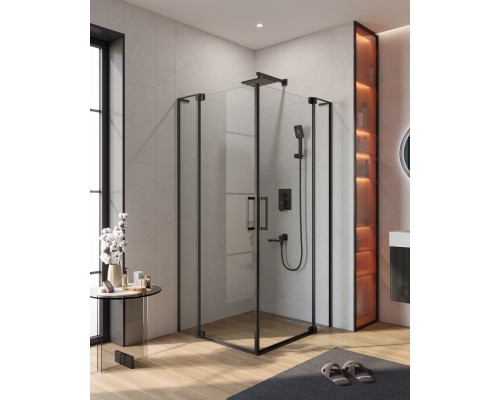 Душевой уголок Cezares Slider 110x80 SLIDER-AH-2-70/80-100/110-C-NERO Черный матовый