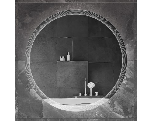 Зеркало Cezares Eco 80 CZR-SPC-ECO-800-LED-TCH с подсветкой с лазерной гравировкой и сенсорным выключателем