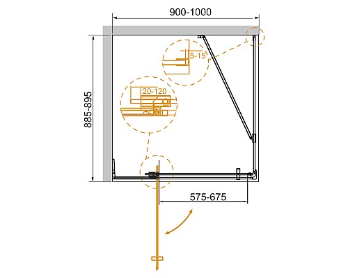 Душевой уголок Cezares Slider 100x90 SLIDER-AH-1-90-90/100-C-NERO профиль Черный матовый стекло прозрачное Душевой уголок Cezares Slider 100x90 SLIDER-AH-1-90-90/100-C-NERO профиль Черный матовый стекло прозрачное