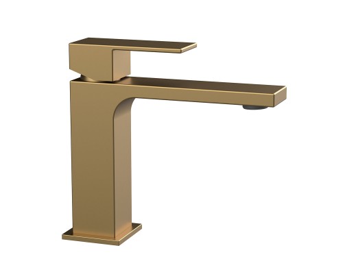 Смеситель для раковины Vincea Cube VBF-1C01BG однорычажный брашированное золото