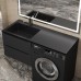 Раковина над стиральной машиной Uperwood Cosmos Quartz 120 см, левая, крыло справа, уголь