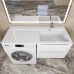 Раковина над стиральной машиной Uperwood Cosmos 120 см, правая, крыло слева, белый глянец