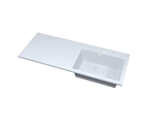 Раковина над стиральной машиной Uperwood Cosmos 120 см, правая, крыло слева, белый глянец