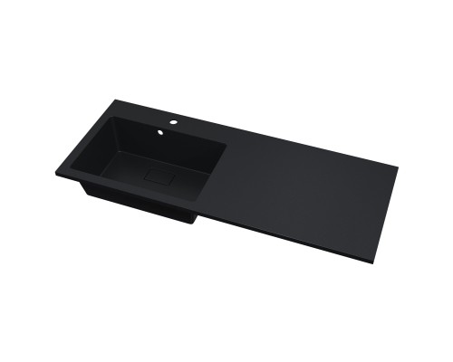 Раковина над стиральной машиной Uperwood Cosmos Quartz 120 см, левая, крыло справа, уголь