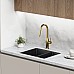 Смеситель для кухни SANCOS Grand SC4002BG с выдвижным изливом, браш золото