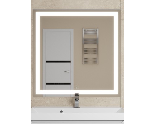 Зеркало для ванной с подсветкой Uperwood Tanos 80х80 см, сенсор/антизапотевание