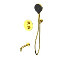 Термостатическая система для ванны скрытого монтажа WHITECROSS Y (золото)
