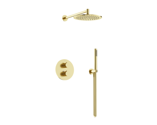 Душевой комплект с термостатом SANCOS Etna брашированное золото, SC9010BG