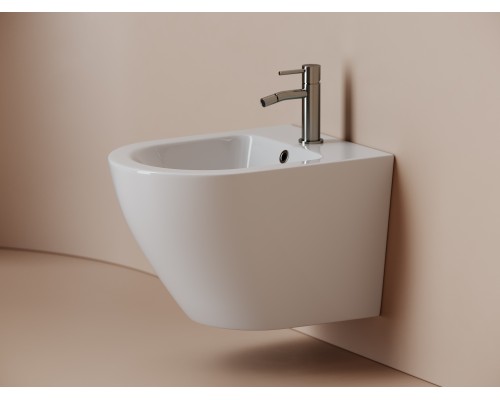 Биде подвесное Ceramicanova Альба (Alba) с крепежом для скрытого монтажа белый