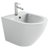 Биде подвесное Ceramicanova Альба (Alba) с крепежом для скрытого монтажа белый