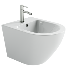 Биде подвесное Ceramicanova Альба (Alba) с крепежом для скрытого монтажа белый
