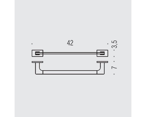 Полотенцедержатель 42 см Colombo Look цвет PVD нержавеющая сталь