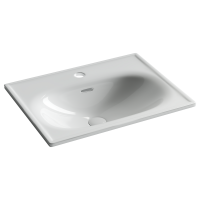 Раковина накладная Ceramicanova Сабо (Sabo) с отверстием под смеситель 600x460x130 белый