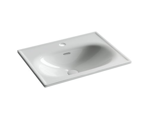 Раковина накладная Ceramicanova Сабо (Sabo) с отверстием под смеситель 600x460x130 белый