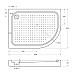 Поддон акриловый BelBagno TRAY-BB-RH-120/80-550-15-W-L
