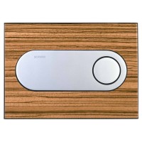 Панель смыва с 2 клавишами Schwab Circle, основы zebrano, клавиш глянец хром