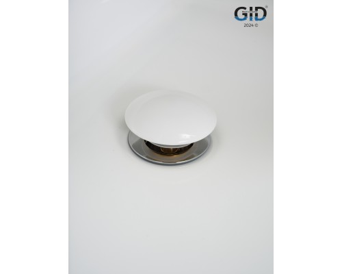 Белый керамический донный клапан Gid WH100-1 71102k с переливом