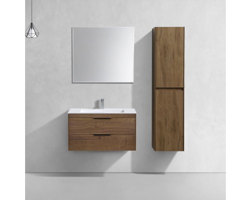 База под раковину Vincea Chiara 2D 800 подвесная 2 выкатных ящика Soft-close T.Oak