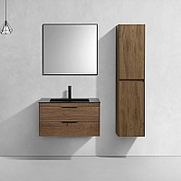 База под раковину Vincea Chiara 2D 800 подвесная 2 выкатных ящика Soft-close T.Oak