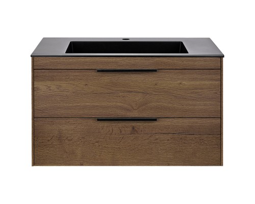 База под раковину Vincea Chiara 2D 800 подвесная 2 выкатных ящика Soft-close T.Oak