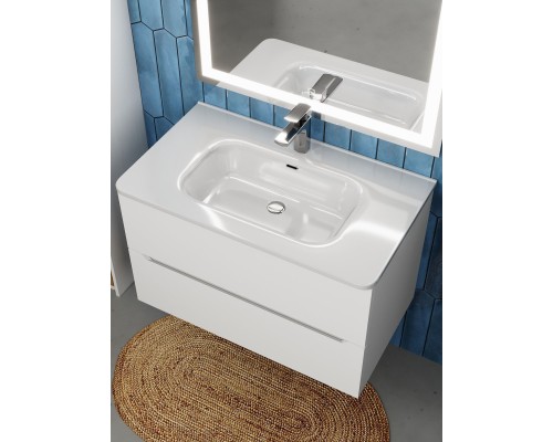 Раковина для ванной 80 см, Uperwood Monica, белая глянцевая