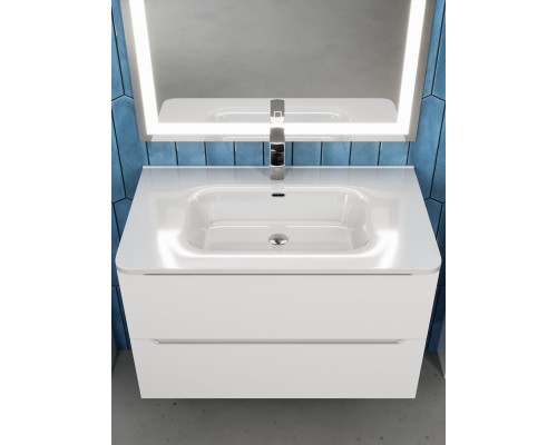 Раковина для ванной 80 см, Uperwood Monica, белая глянцевая