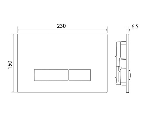 Клавиша смыва BelBagno Genova BB021-GV-NERO.M Черная матовая