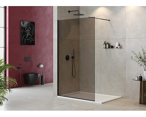 Душевая перегородка Cezares Liberta 110 LIBERTA-L-1-110-BR-NERO Черный матовый Душевая перегородка Cezares Liberta 110 LIBERTA-L-1-110-BR-NERO Черный матовый