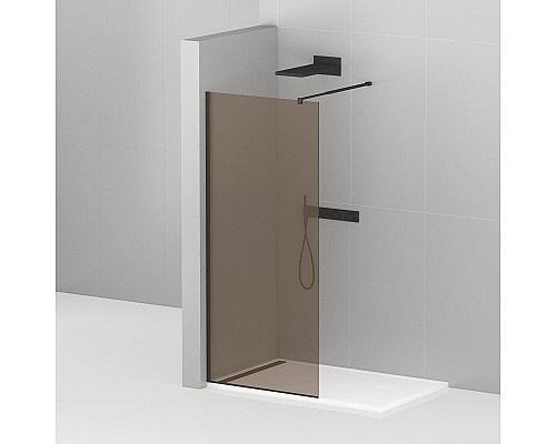 Душевая перегородка Cezares Liberta 110 LIBERTA-L-1-110-BR-NERO Черный матовый Душевая перегородка Cezares Liberta 110 LIBERTA-L-1-110-BR-NERO Черный матовый