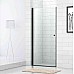 Душевая дверь Cezares Eco 90 ECO-O-B-1-90-C-NERO профиль Черный стекло прозрачное