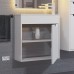 Тумба с раковиной подвесная Uperwood Modul 60х21х62 см, белая/графит
