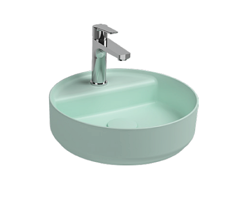 Раковина накладная ISVEA Infinity 42 круглая мятно-зеленый матовый 10NF65042SV-2T