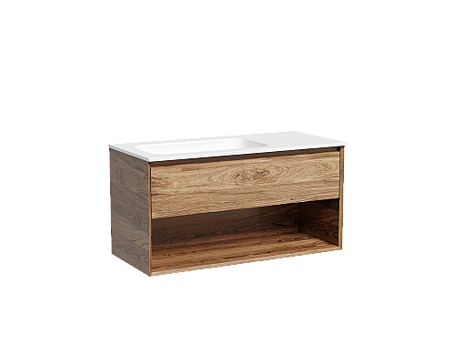 Тумба подвесная SANCOS Marmi левая, 995х445, c ящиком, дуб чарльстон MR1.0100LECH