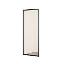 Душевая боковая стенка напольная Taliente 80x195см, прозр.стекло 6мм, черный профиль