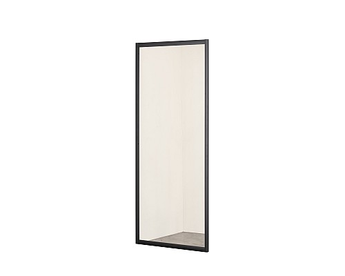 Душевая боковая стенка напольная Taliente 80x195см, прозр.стекло 6мм, черный профиль