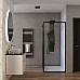 Душевая боковая стенка напольная Taliente 80x195см, прозр.стекло 6мм, черный профиль