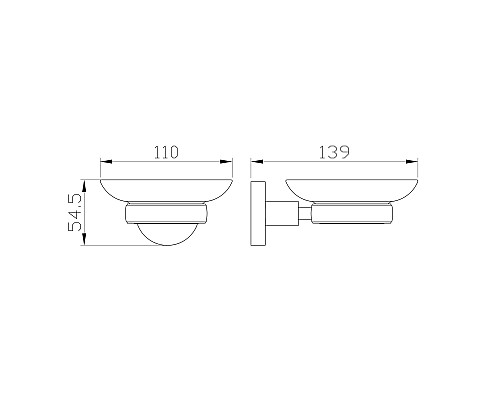 Мыльница с держателем Wonzon&Woghand, Хром