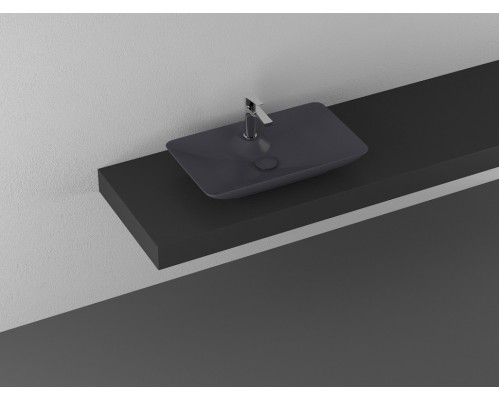 Раковина ISVEA SistemaY Clear накладная 644x395x125 антрацит матовый 10SY50065SV-2C