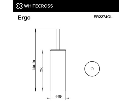 Ершик напольный WHITECROSS Ergo ER2274GL золото