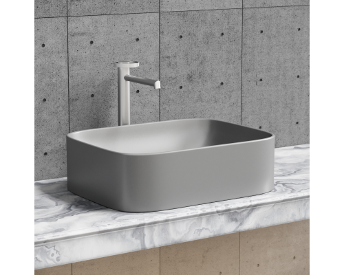 Чаша накладная прямоугольная Ceramica Nova Element 50x38 Антрацит Матовый