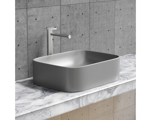 Чаша накладная прямоугольная Ceramica Nova Element 50x38 Антрацит Матовый