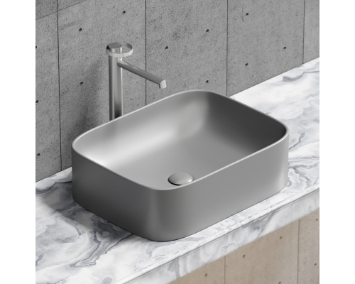 Чаша накладная прямоугольная Ceramica Nova Element 50x38 Антрацит Матовый