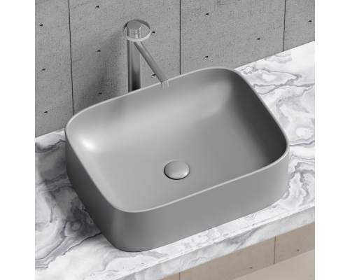 Чаша накладная прямоугольная Ceramica Nova Element 50x38 Антрацит Матовый