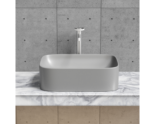 Чаша накладная прямоугольная Ceramica Nova Element 50x38 Антрацит Матовый